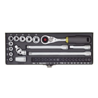 Hylsysarja 1/4" 32-osaa magneetilla