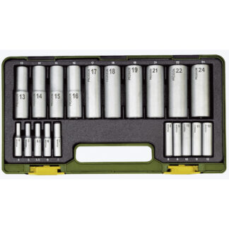 Hylsysarja 1/4" ja 1/2" 20-osaa pitkät