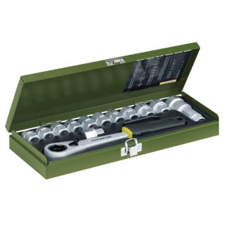 Hylsysarja pitkille pulteille 13-27 mm 14-osaa 1/2"