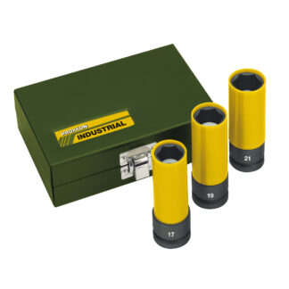 Voimahylsysarja 1/2" 85 mm 3-osaa - 17, 19, 21 mm